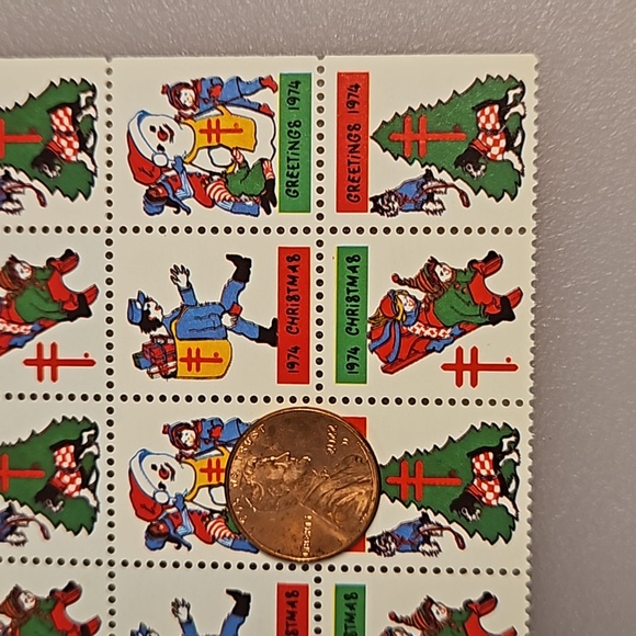 The American Lung Association Christmas seals 'for life & breath' 1974 ephemera - Picture 2 of 6